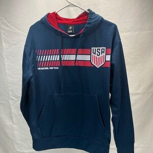 USA Soccer Hoodie Pullover One Nation Team Graphic Sweatshirt Small